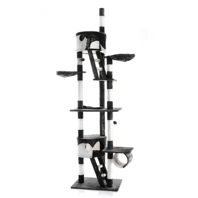 Wiltec Arbre à chat XXL - 240-260 cm de hauteur plafond réglable - design a