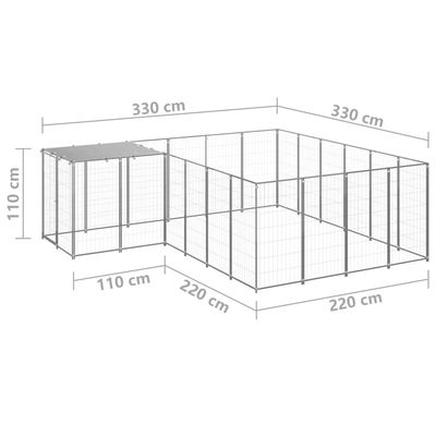 vidaXL chenil Acier