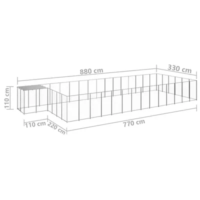 vidaXL chenil Acier vidaXL chenil Acier