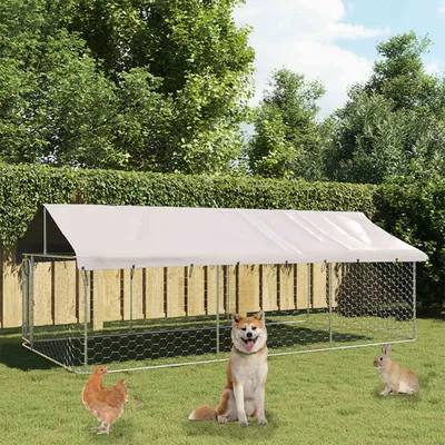 vidaXL niche pour chiens Acier