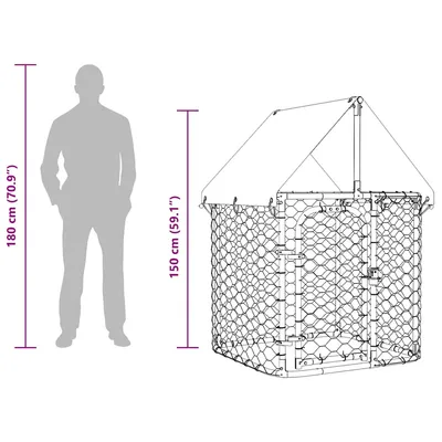 vidaXL chenil Acier