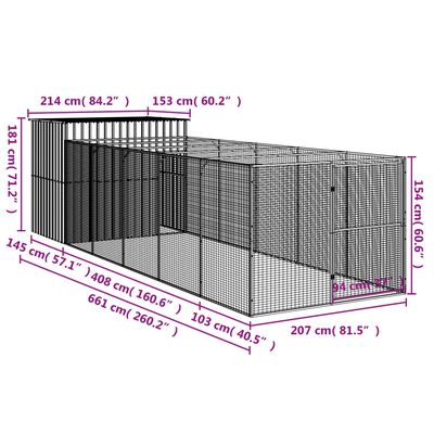 vidaXL niche pour chien Acier