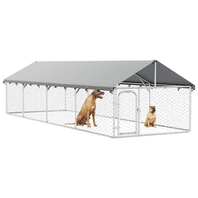 vidaXL niche pour chiens Acier