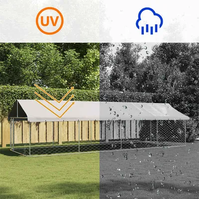 vidaXL niche pour chiens Acier