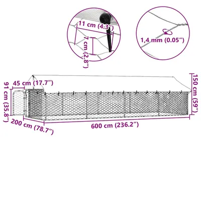vidaXL niche pour chiens Acier