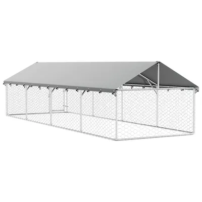 vidaXL niche pour chiens Acier