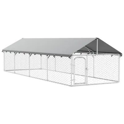 vidaXL niche pour chiens Acier