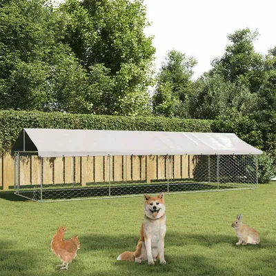 vidaXL niche pour chiens Acier
