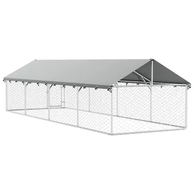 vidaXL niche pour chiens Acier