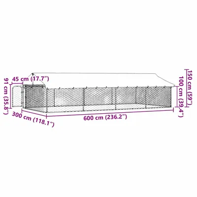 vidaXL niche pour chiens Acier