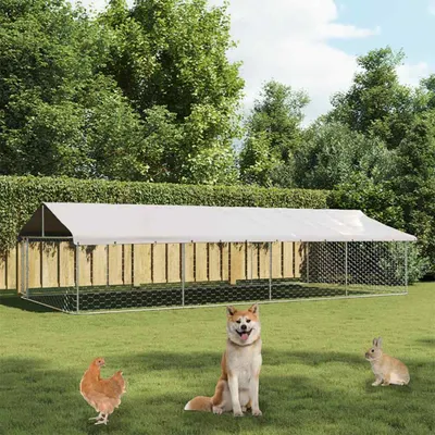 vidaXL niche pour chiens Acier