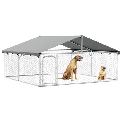 vidaXL niche pour chiens Acier