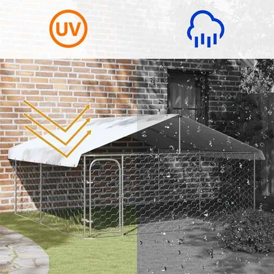 vidaXL niche pour chiens Acier