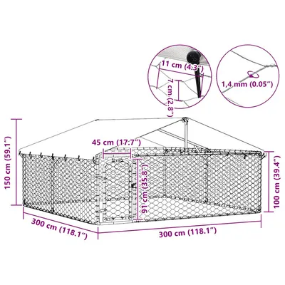 vidaXL niche pour chiens Acier