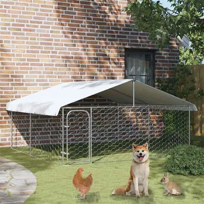vidaXL niche pour chiens Acier