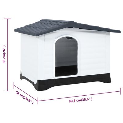 vidaXL niche pour chien Polypropylène