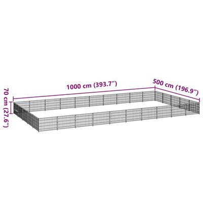 vidaXL chenil Acier