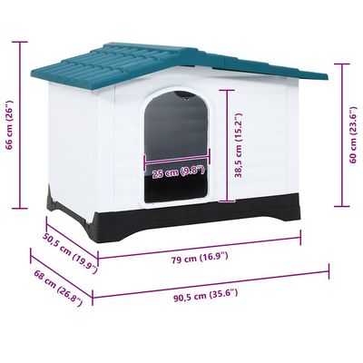 vidaXL niche pour chien Polypropylène
