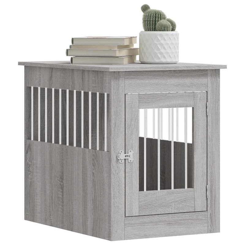 vidaXL meuble de cage pour chiens Bois d'ingénierie