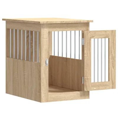 vidaXL meuble de cage pour chiens Bois d'ingénierie
