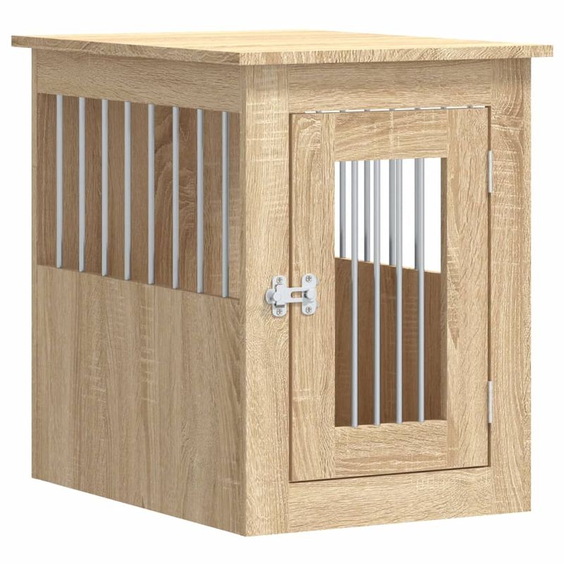 vidaXL meuble de cage pour chiens Bois d'ingénierie