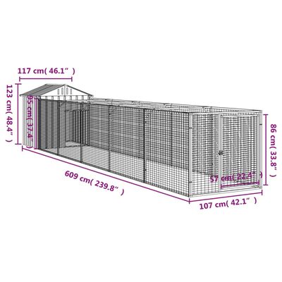 vidaXL niche pour chien Acier