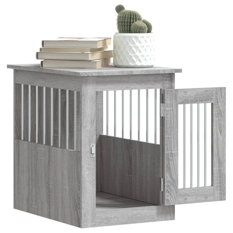 vidaXL meuble de cage pour chiens Bois d'ingénierie
