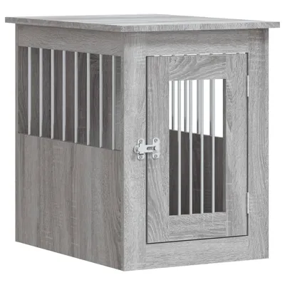 vidaXL meuble de cage pour chiens Bois d'ingénierie
