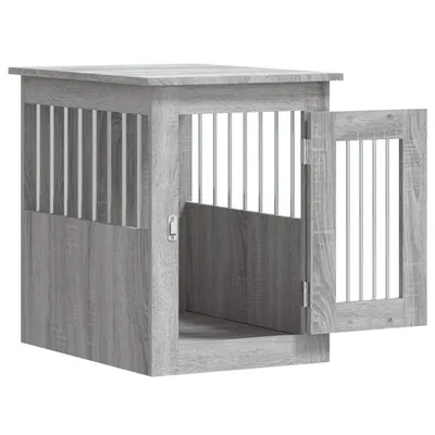 vidaXL meuble de cage pour chiens Bois d'ingénierie