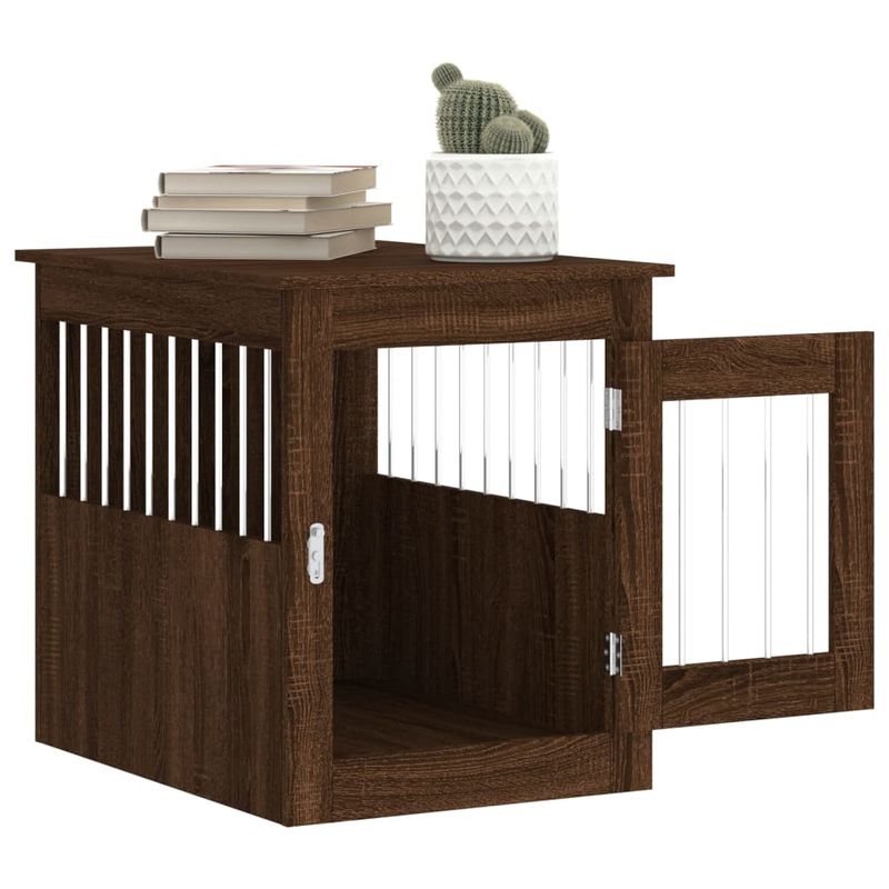 vidaXL meuble de cage pour chiens Bois d'ingénierie