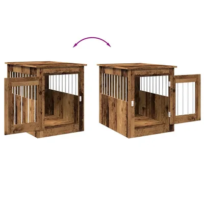 vidaXL meuble de cage pour chiens Bois d'ingénierie