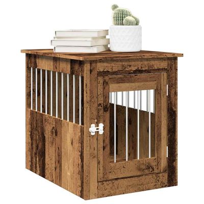 vidaXL meuble de cage pour chiens Bois d'ingénierie