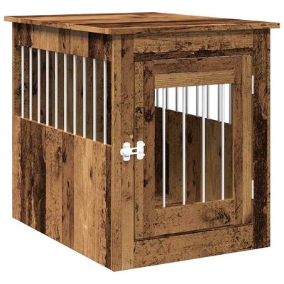 vidaXL meuble de cage pour chiens Bois d'ingénierie