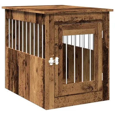 vidaXL meuble de cage pour chiens Bois d'ingénierie