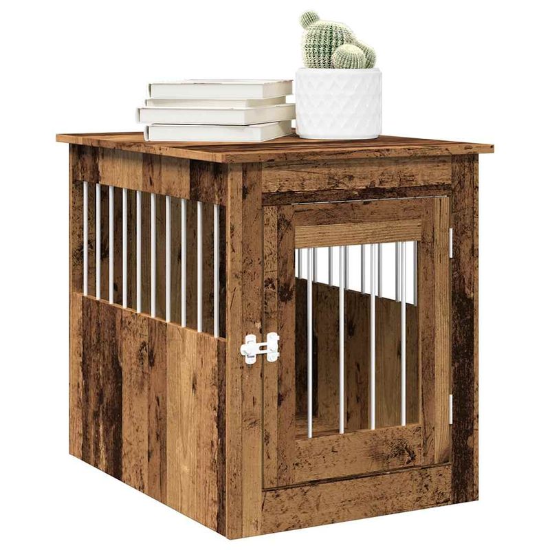 vidaXL meuble de cage pour chiens Bois d'ingénierie