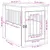 vidaXL meuble de cage pour chiens Bois d'ingénierie