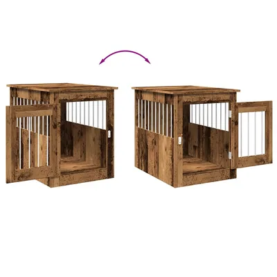 vidaXL meuble de cage pour chiens Bois d'ingénierie