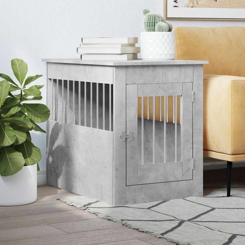 vidaXL meuble de cage pour chiens Bois d'ingénierie