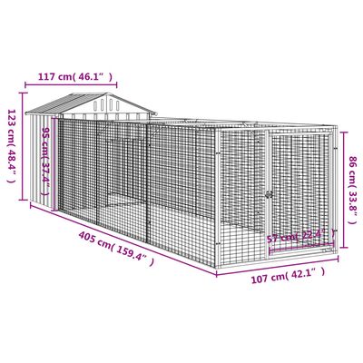 vidaXL niche pour chien Acier