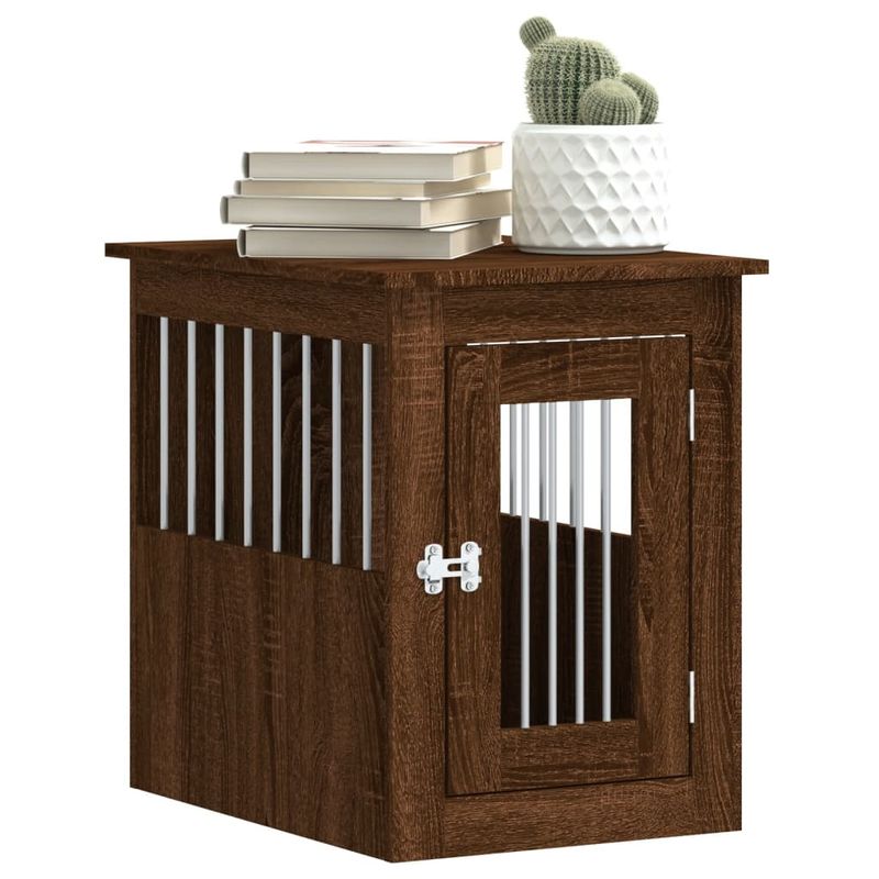 vidaXL meuble de cage pour chiens Bois d'ingénierie