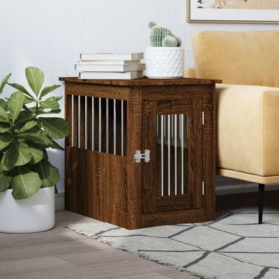 vidaXL meuble de cage pour chiens Bois d'ingénierie
