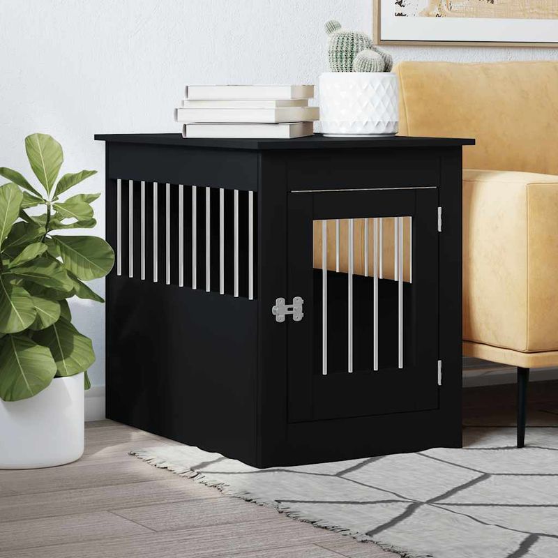 vidaXL meuble de cage pour chiens Bois d'ingénierie