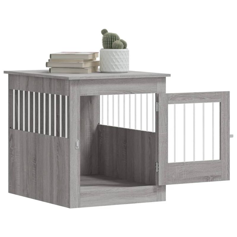 vidaXL meuble de cage pour chiens Bois d'ingénierie
