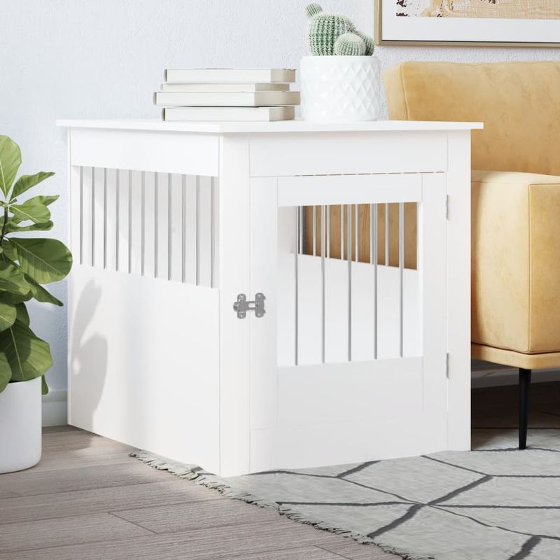 vidaXL meuble de cage pour chiens Bois d'ingénierie