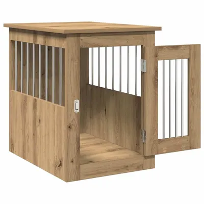 vidaXL meuble de cage pour chiens Bois d'ingénierie