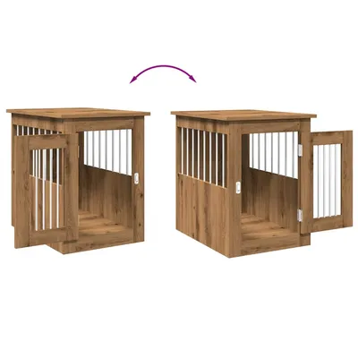 vidaXL meuble de cage pour chiens Bois d'ingénierie