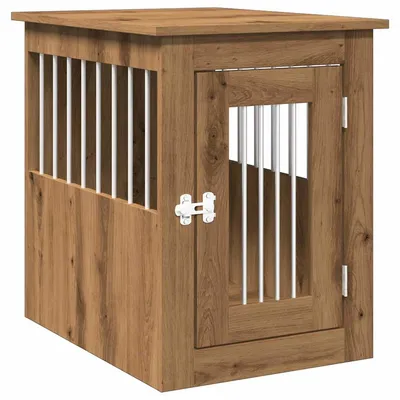 vidaXL meuble de cage pour chiens Bois d'ingénierie