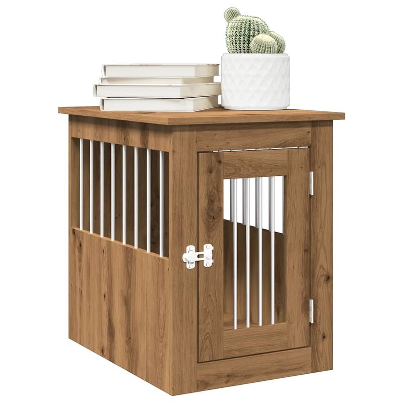 vidaXL meuble de cage pour chiens Bois d'ingénierie
