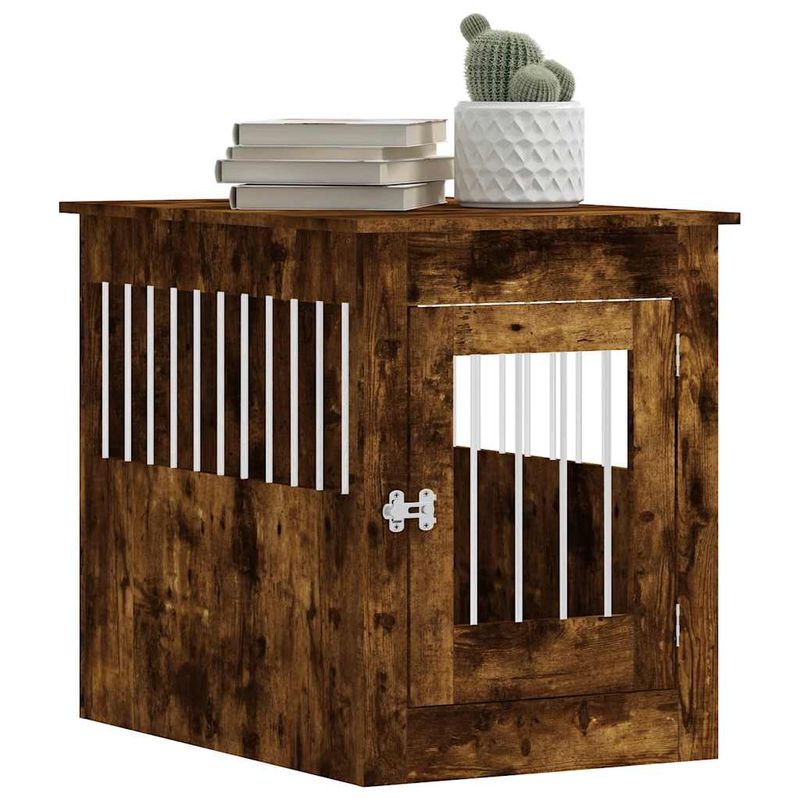 vidaXL meuble de cage pour chiens Bois d'ingénierie