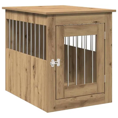 vidaXL meuble de cage pour chiens Bois d'ingénierie